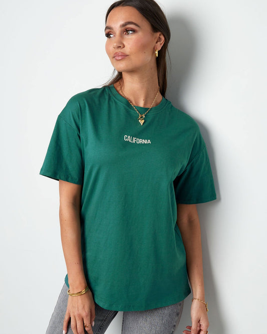 T-shirt Californië - groen