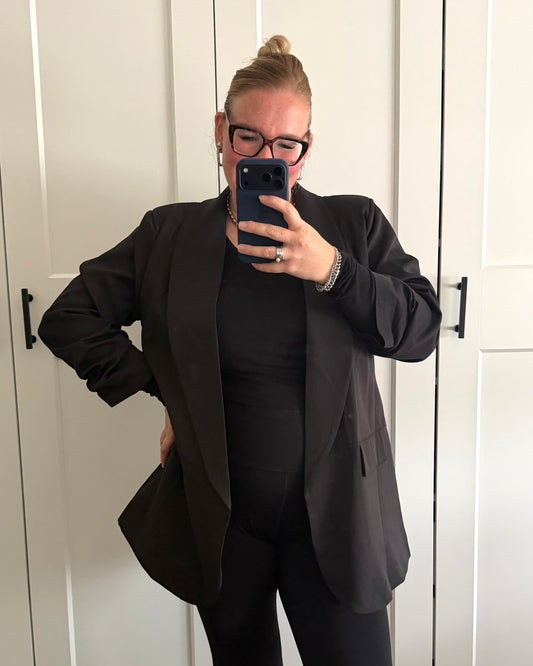 Basic blazer - zwart