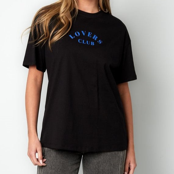 T-shirt Lovers club - zwart