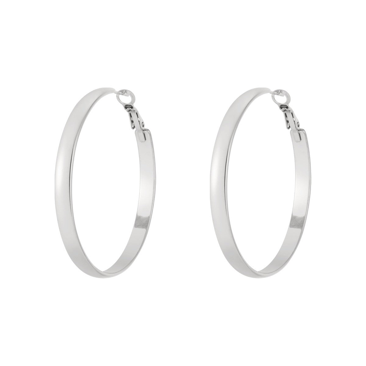 Basic hoop oorbellen - zilver