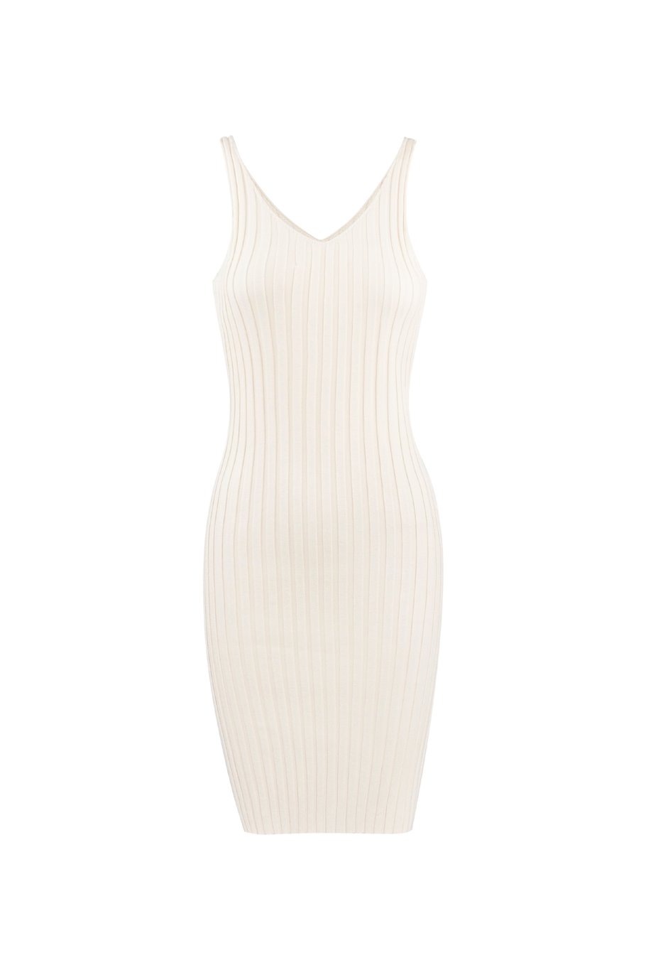 Knitted basic jurk - Beige