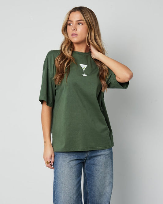 T-shirt Cocktail club - groen