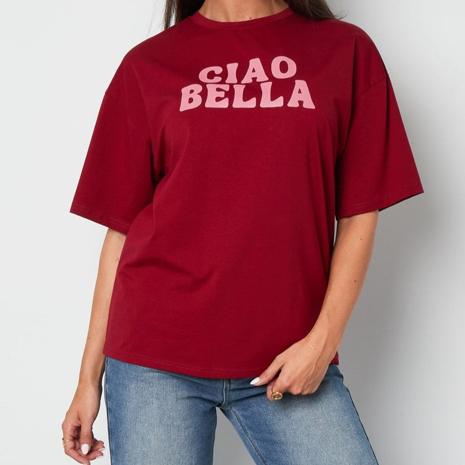 T-shirt Ciao Bella - Rood