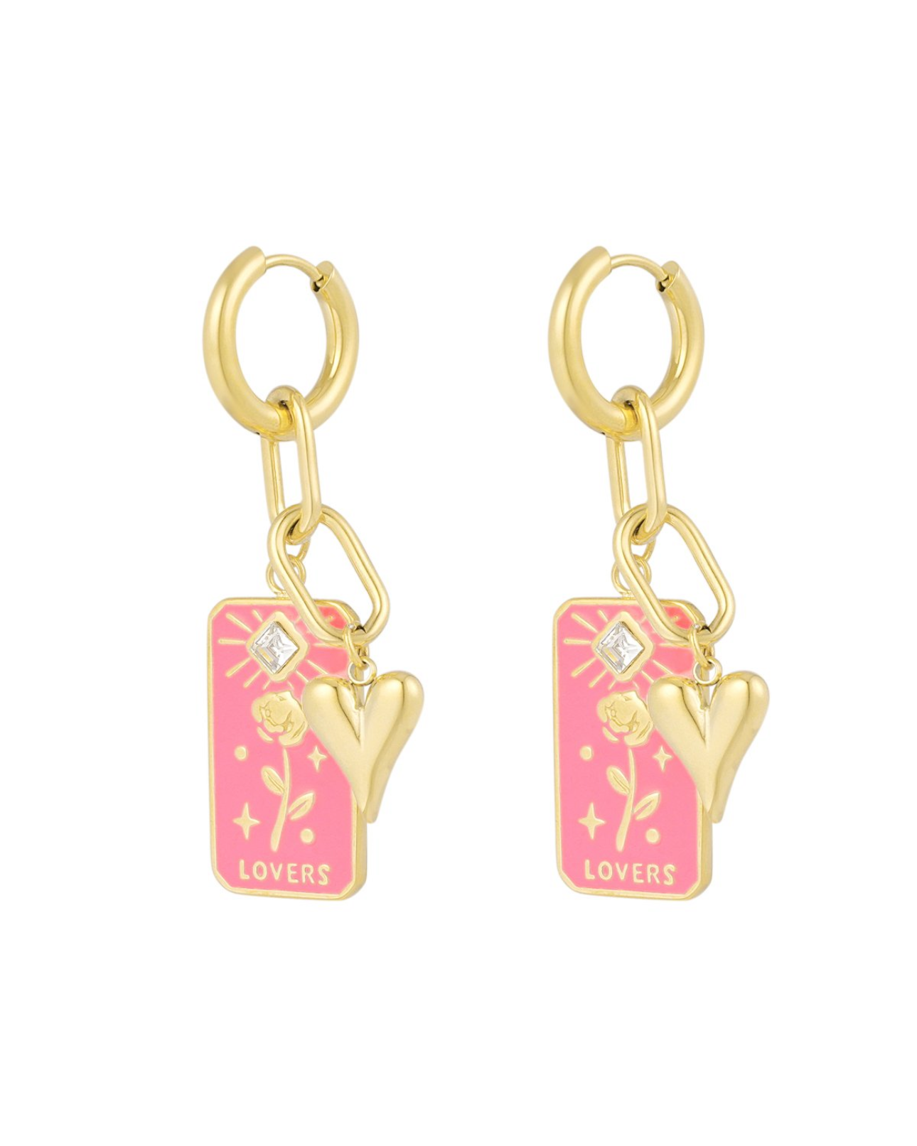 Oorbellen Rose lovers - rose
