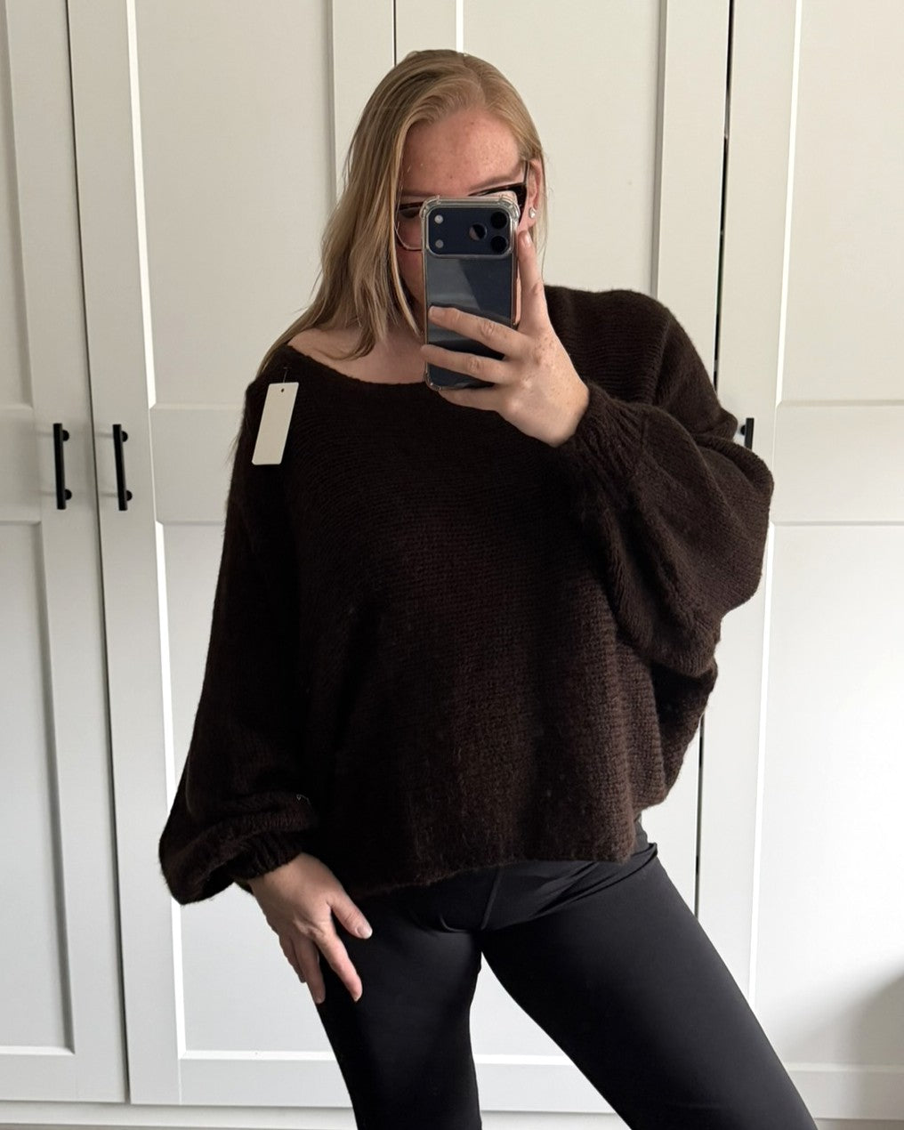 Basic top Ro - donker bruin