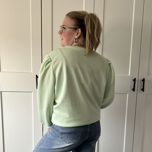 Sweater basic - mint groen