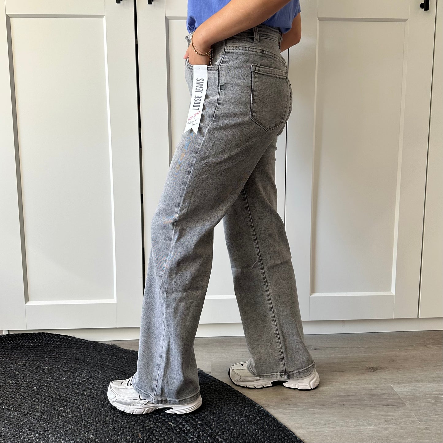 Jeans loose fit - grijs