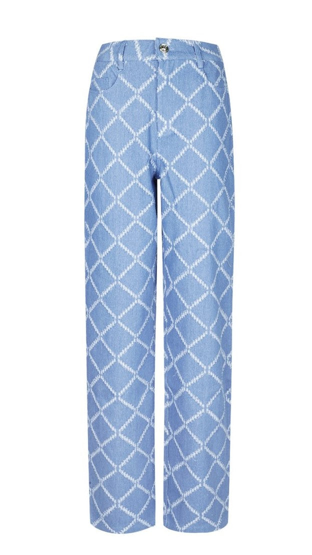 Jeans patroon - Blauw
