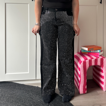 Goodies Jeans - Zwart glitter Wide leg LIMITED EDITION