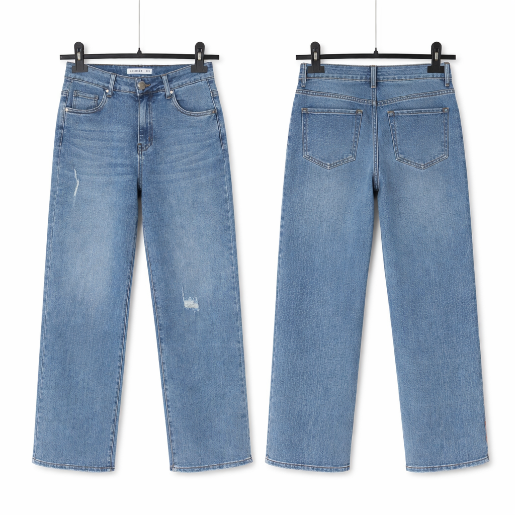 Goodies wide leg cut out - blauw