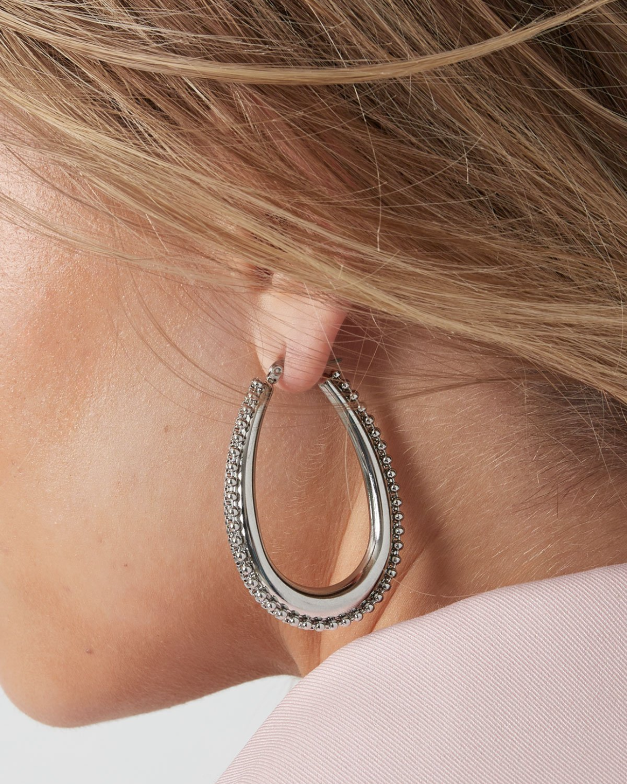 Oorbellen Oval Life - zilver
