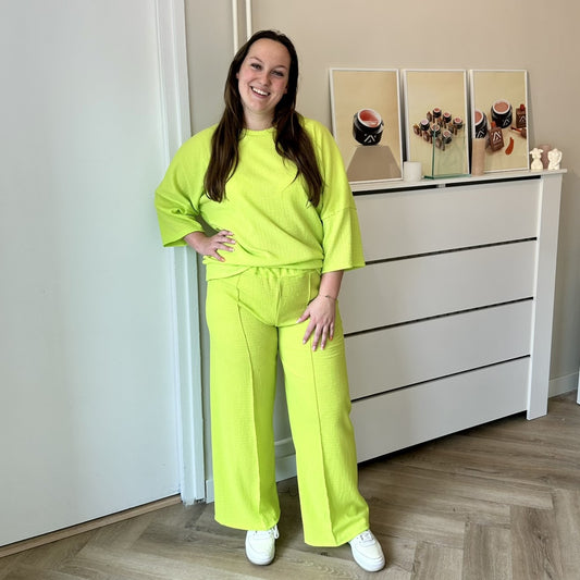 Zoë comfyset - Neon groen