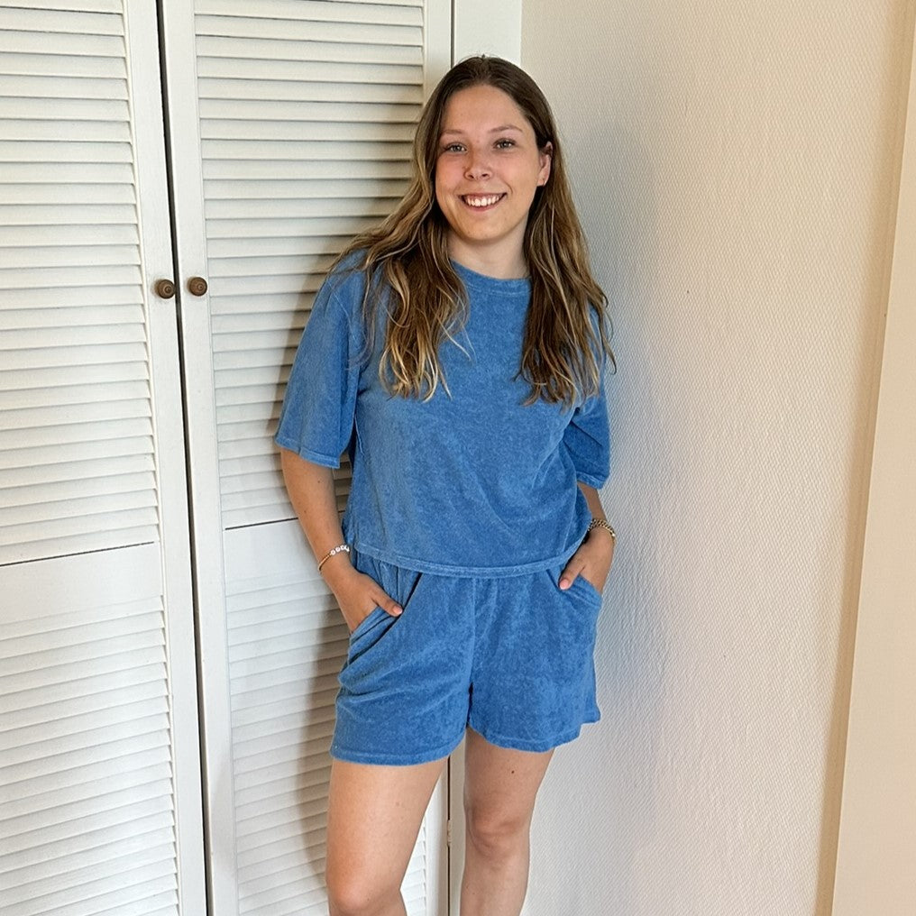 Badstof set - Licht blauw