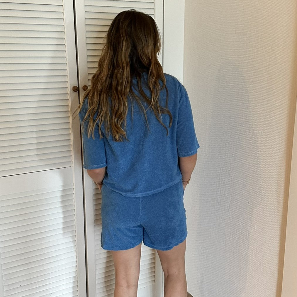 Badstof set - Licht blauw
