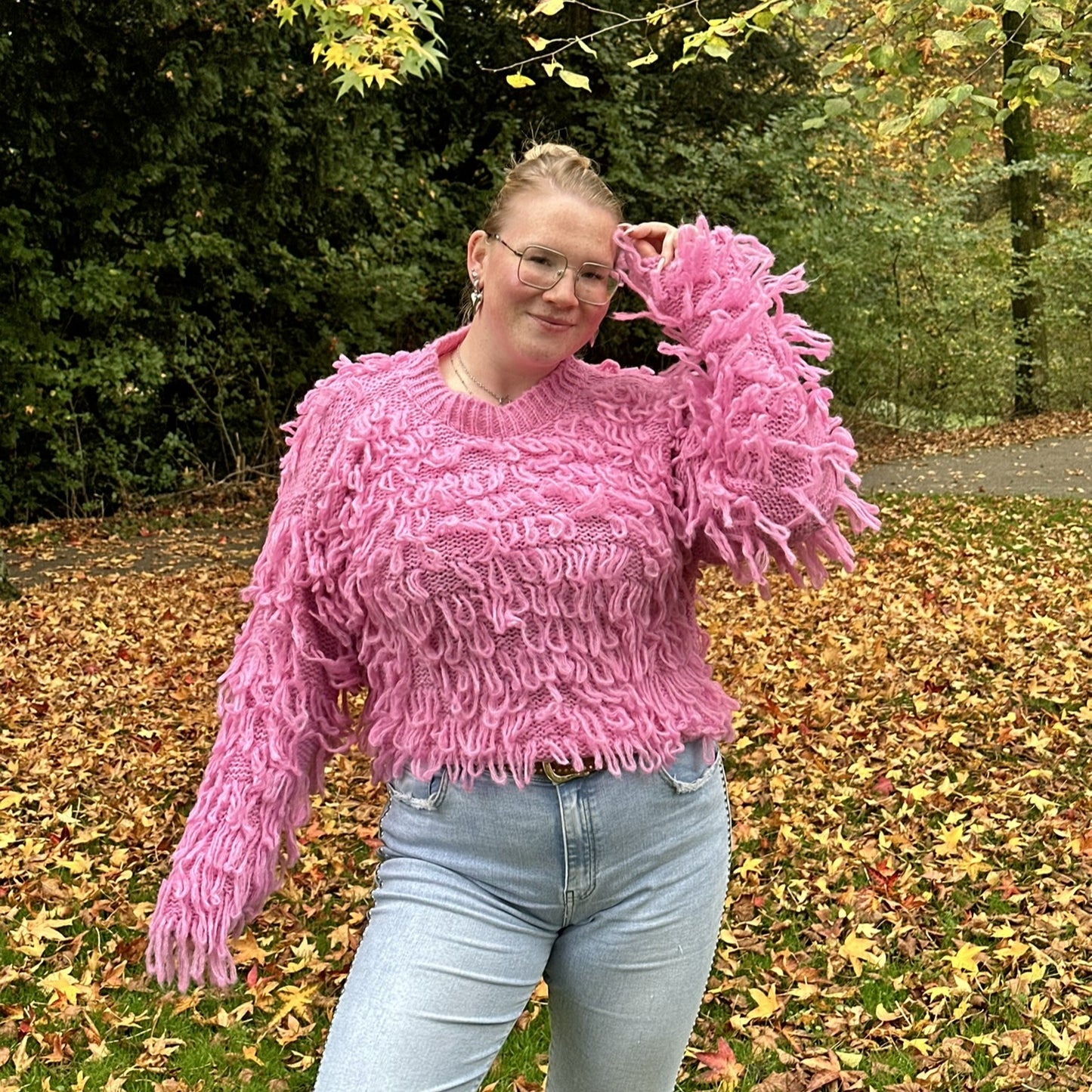 Poef trui - Roze