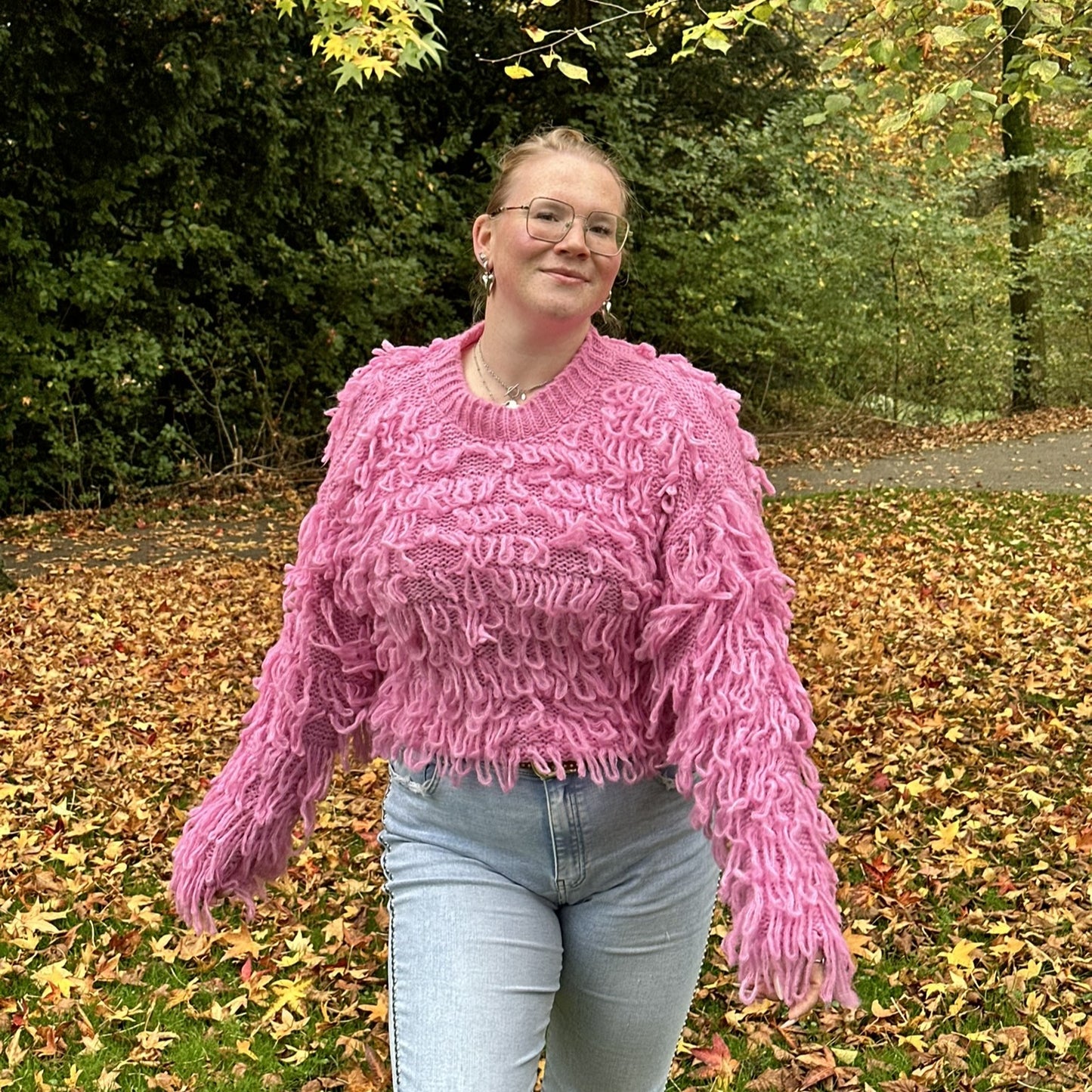 Poef trui - Roze