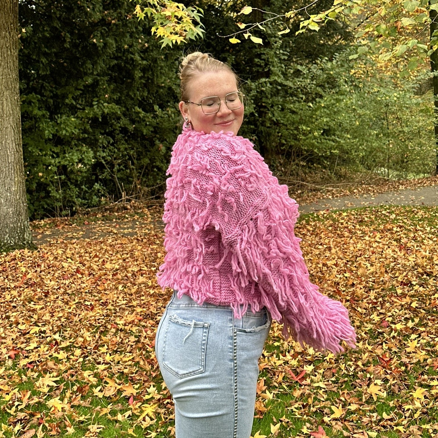 Poef trui - Roze