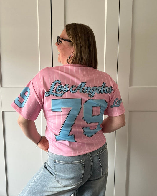 LA t-shirt ronde hals - roze