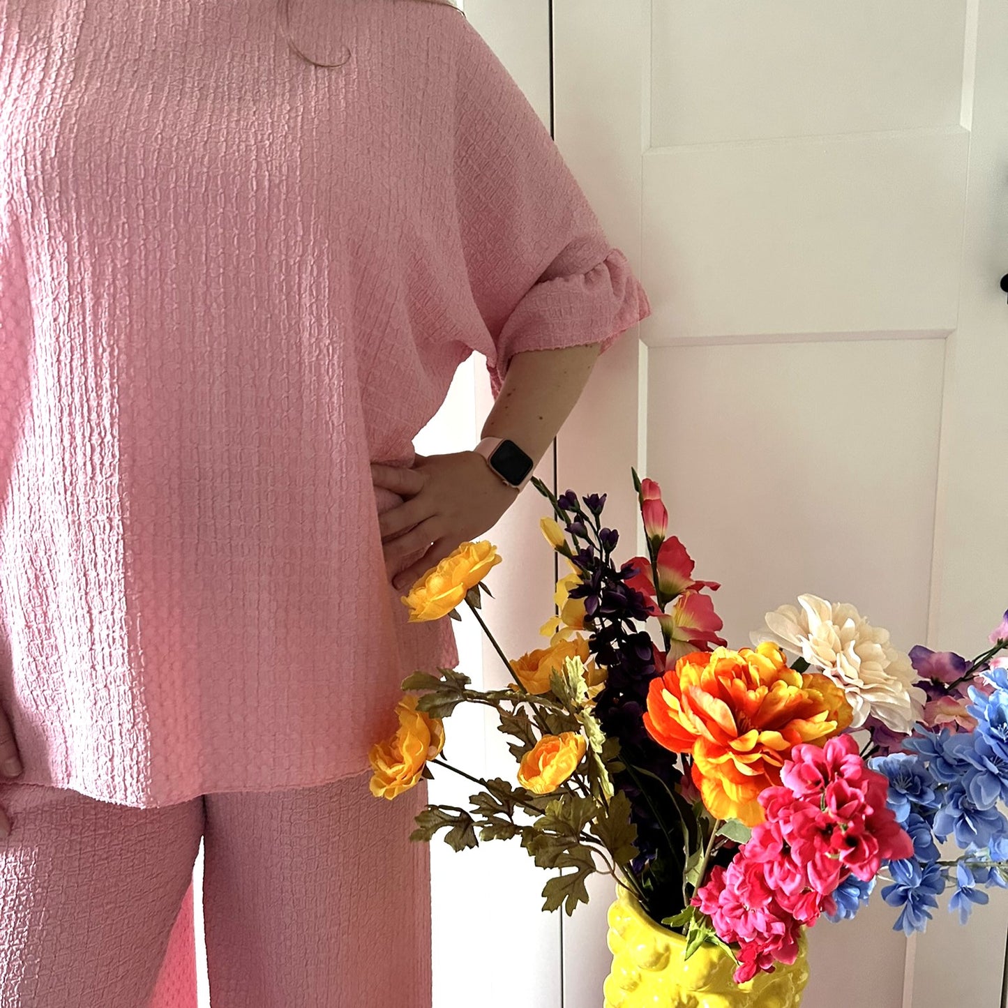 Ruffle comfyset - Roze