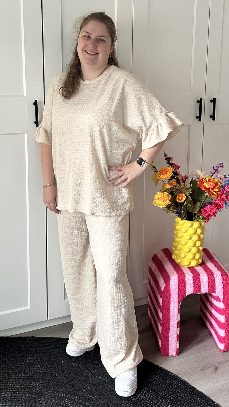 Ruffle comfyset - Beige