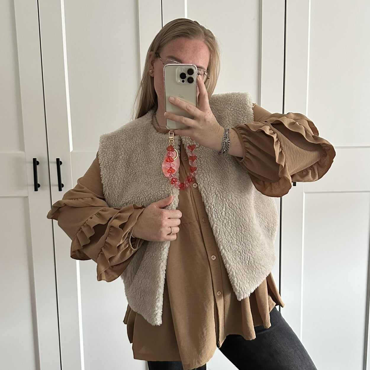 Teddy gilet - beige