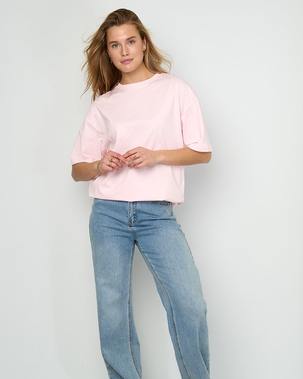 T-shirt Love machine - licht roze
