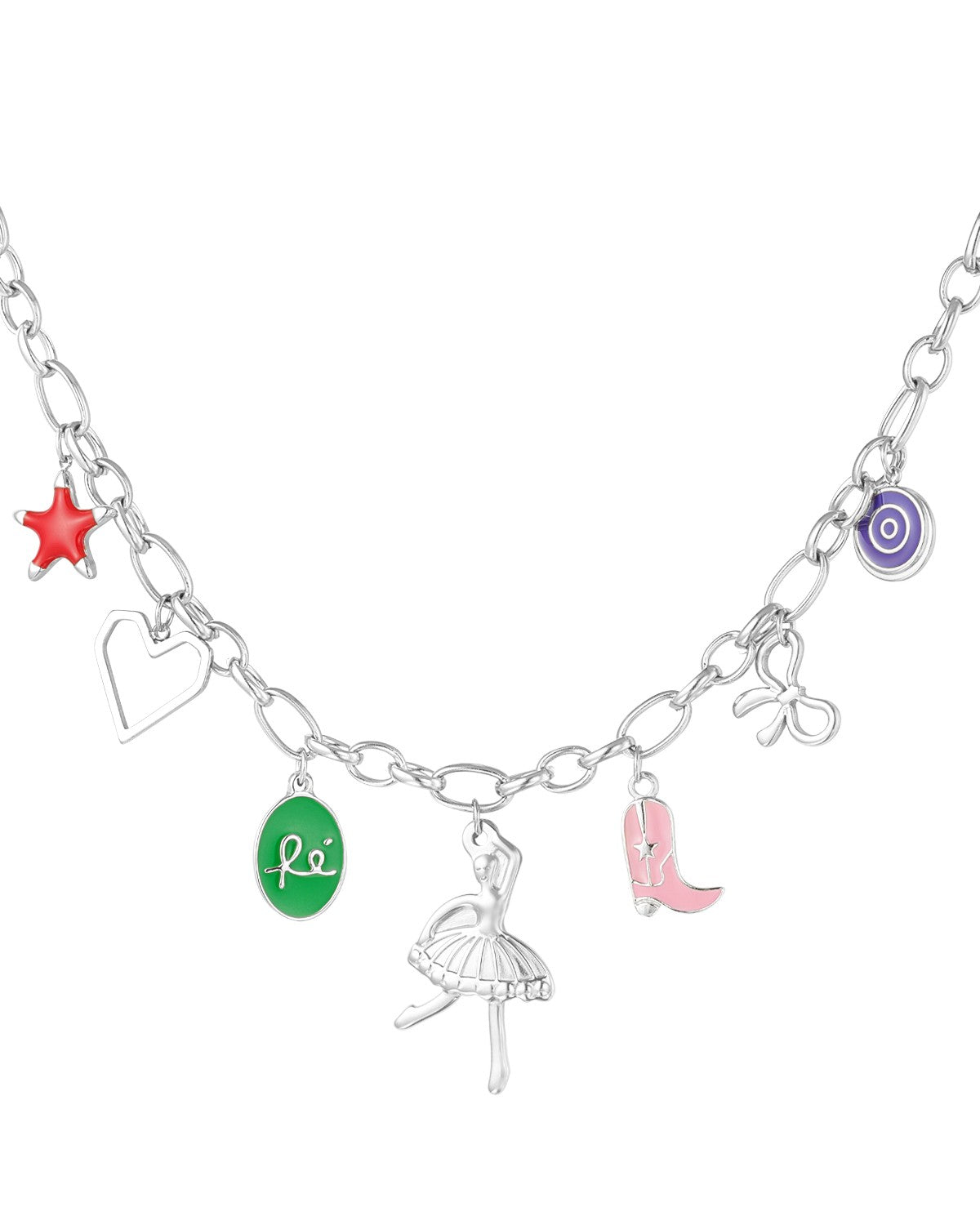 Bedelketting twinke charms - zilver