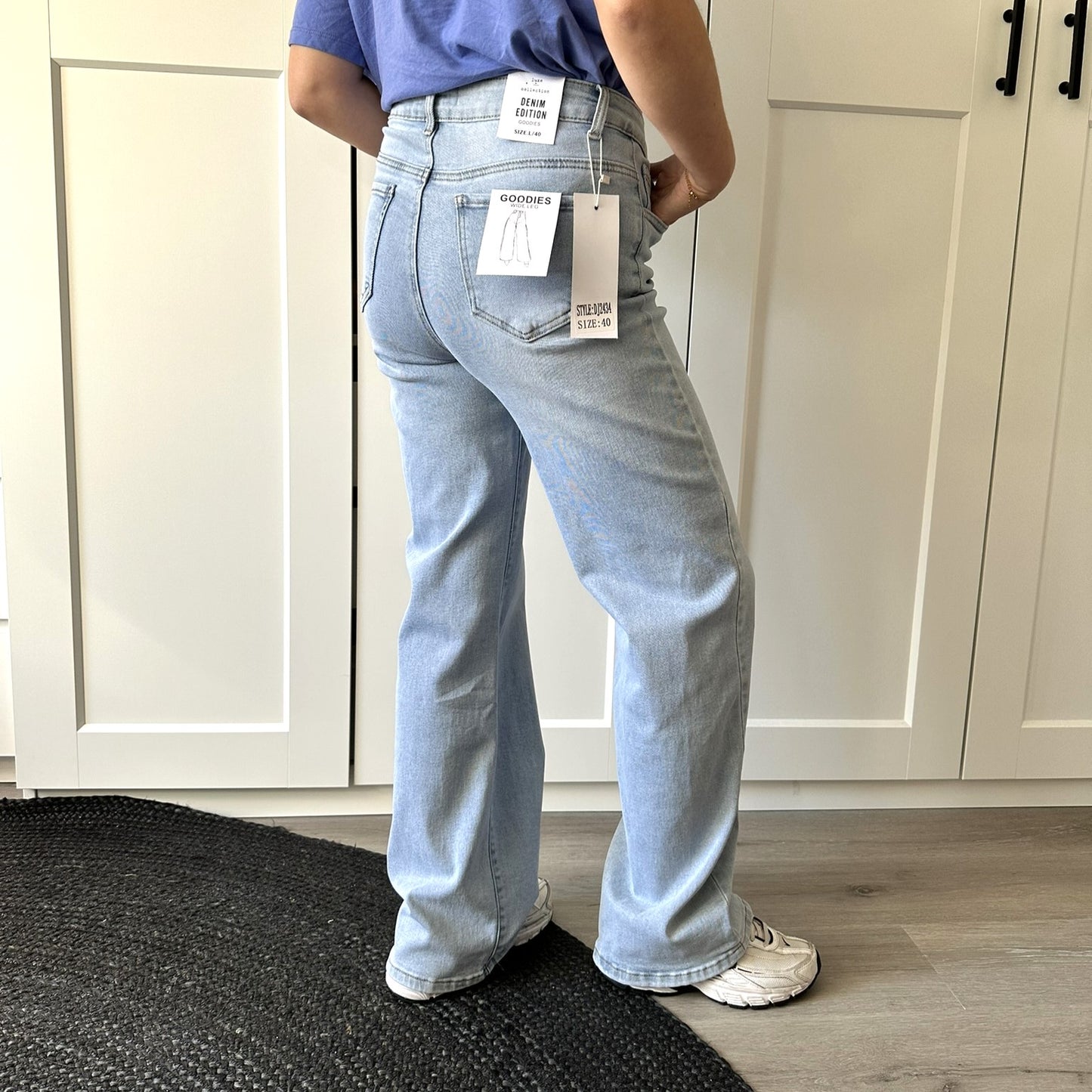 Jeans Goodies wide leg - lichtblauw