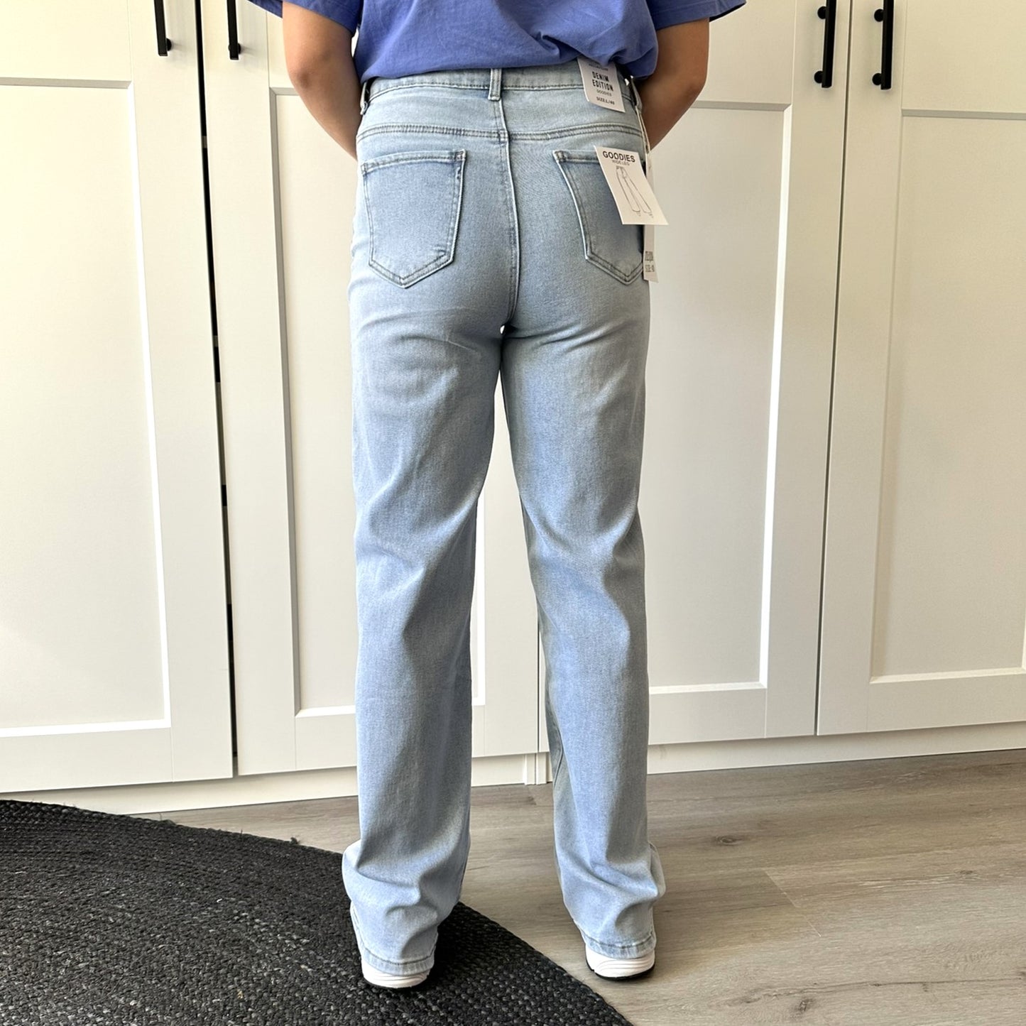 Jeans Goodies wide leg - lichtblauw