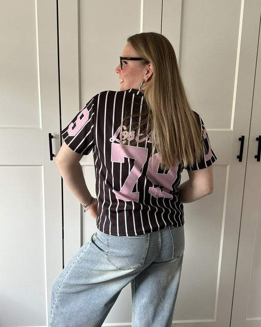 LA t-shirt v hals - zwart
