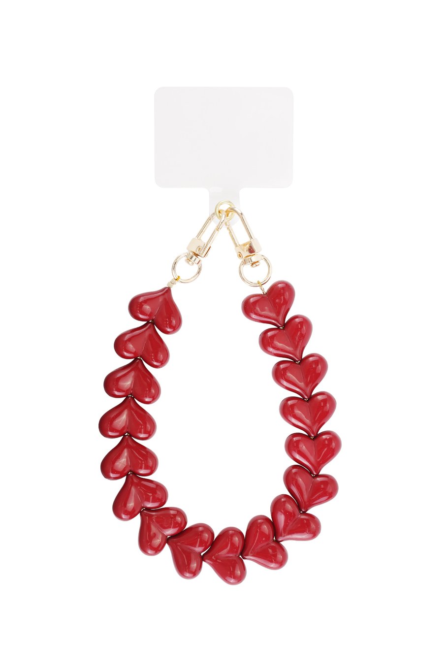 Charme hartjes - bordeaux rood