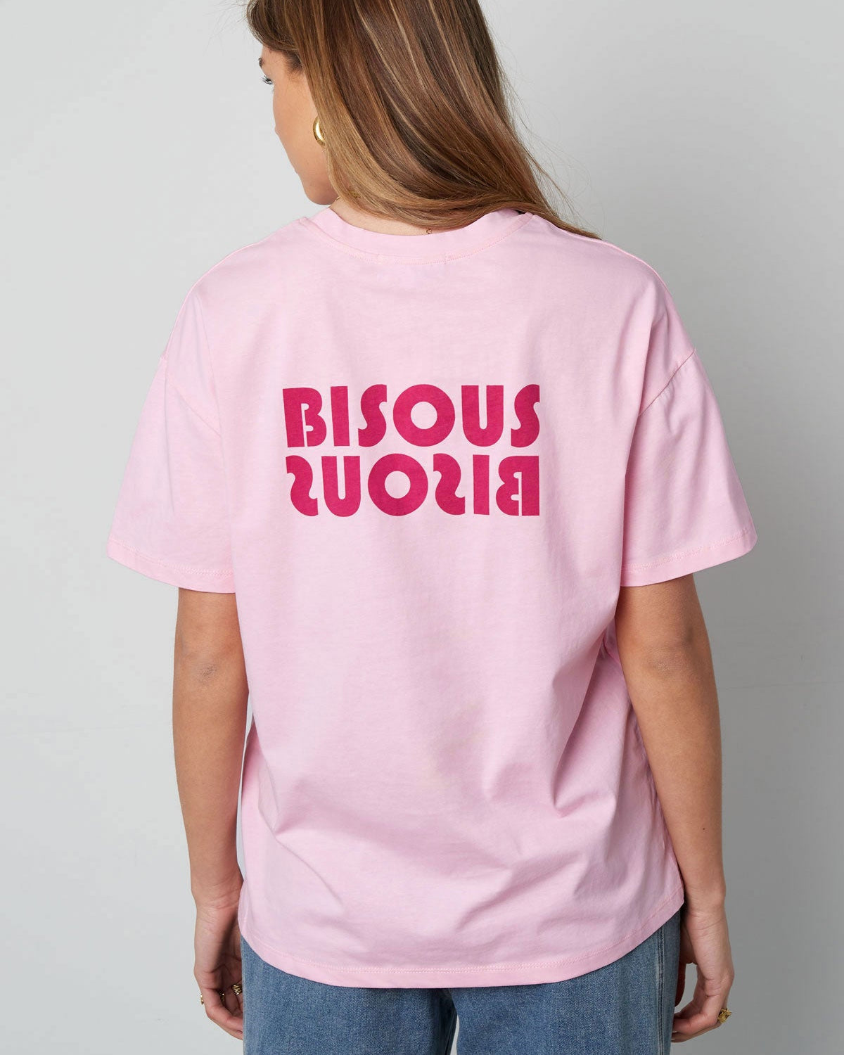 T-shirt Bisous - roze