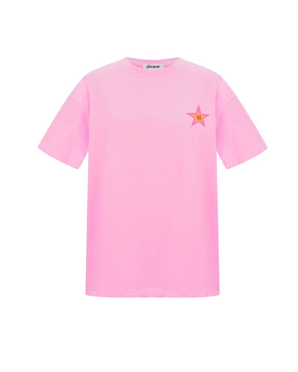 T-shirt colorfull star - roze