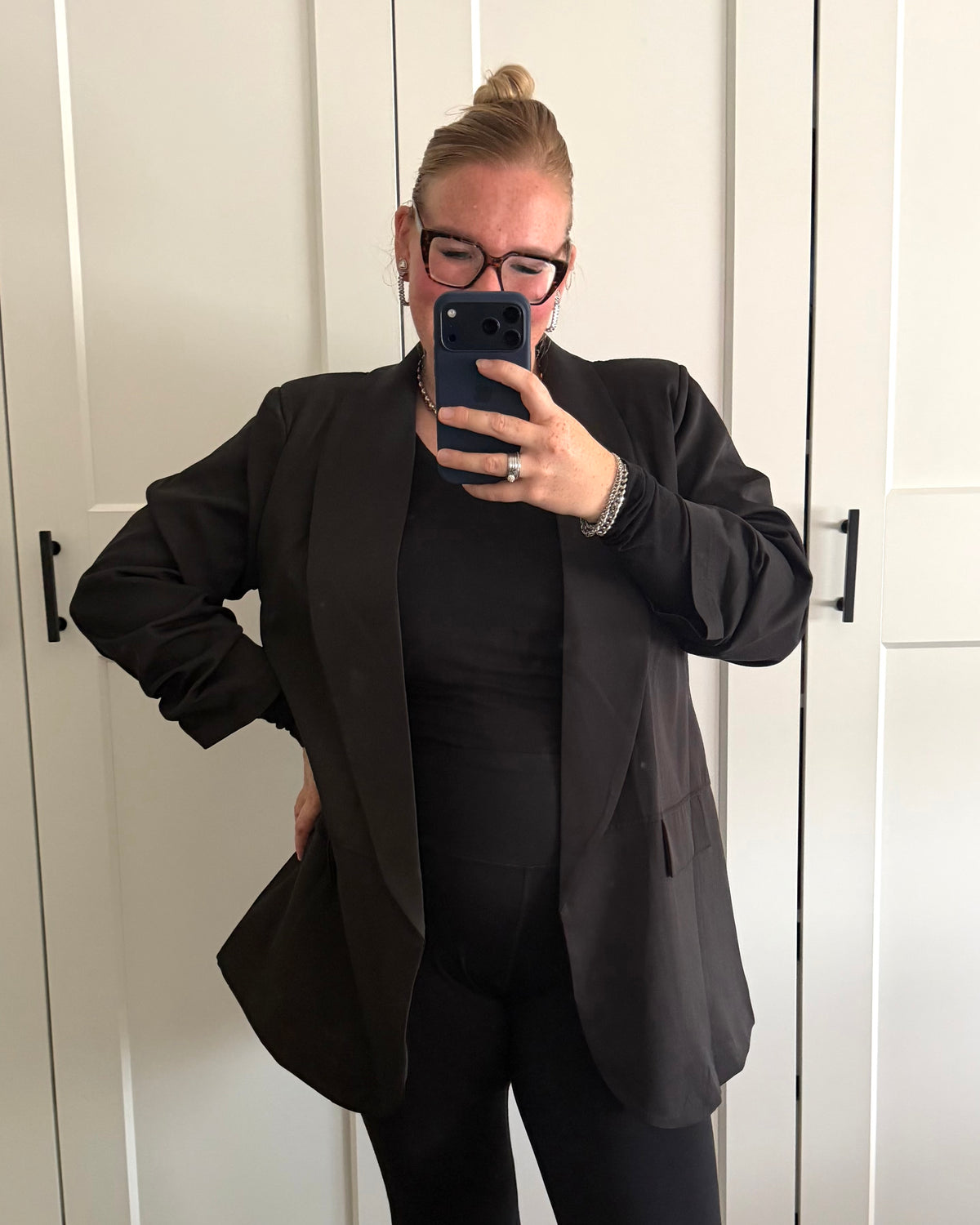 Basic blazer - zwart