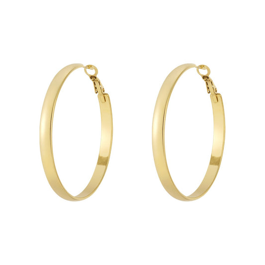 Basic hoop oorbellen - goud