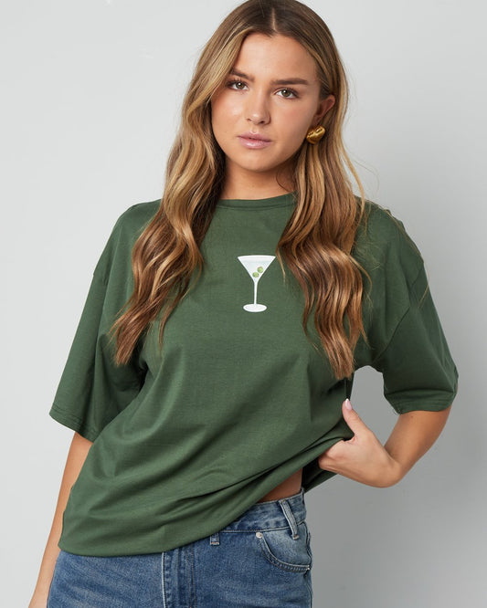 T-shirt Cocktail club - groen