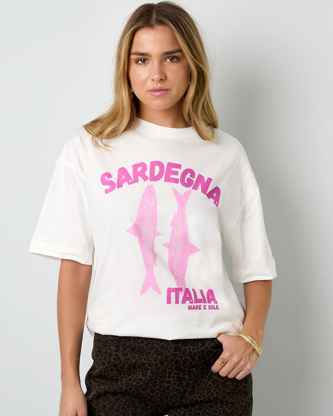 T-shirt Sardegna Italia - wit