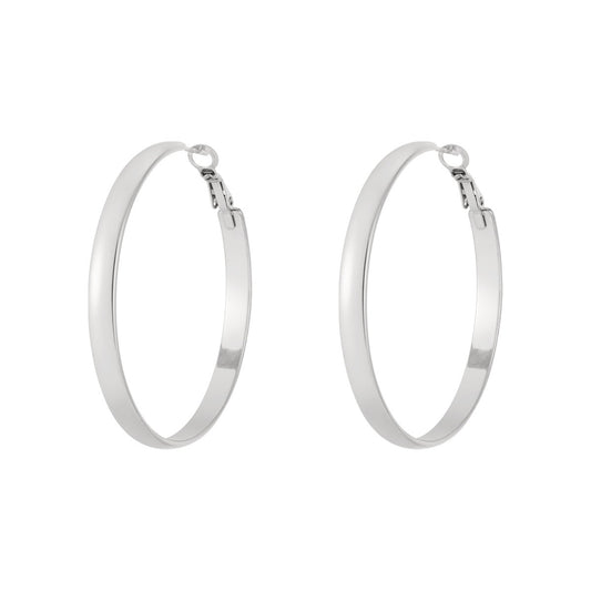 Basic hoop oorbellen - zilver