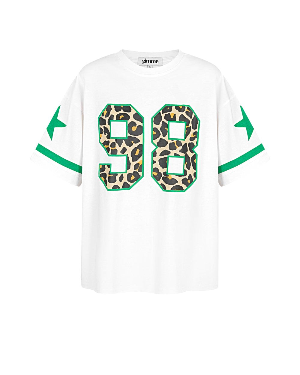 T-shirt luipaard cijfers - wit