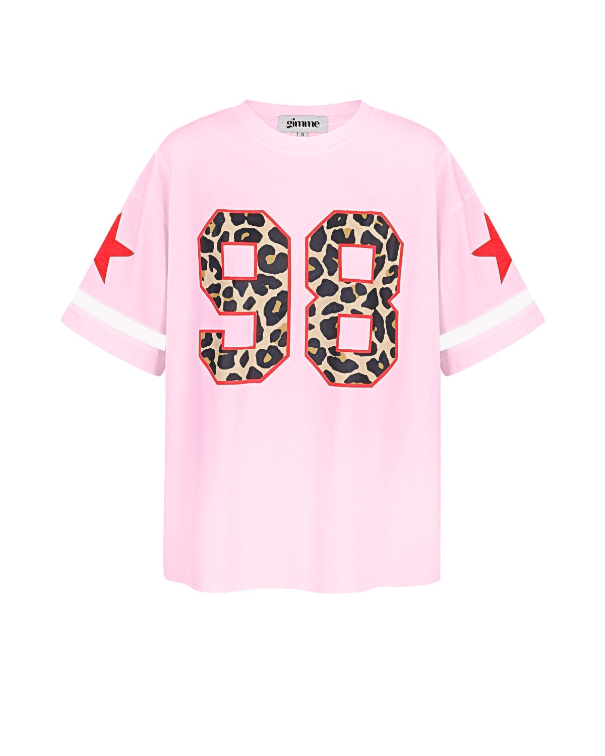 T-shirt luipaard cijfers - roze
