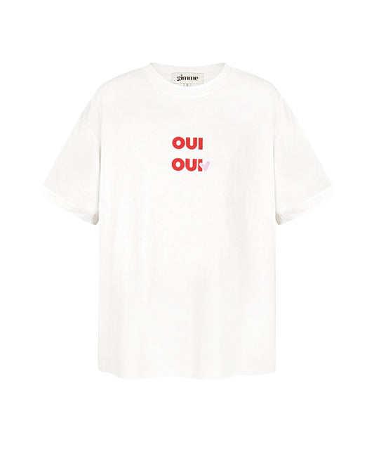 T-shirt Oui Oui - wit