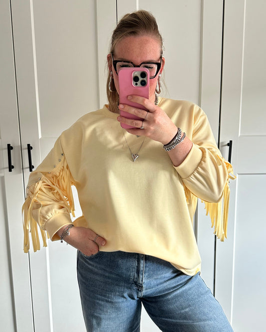 Franje sweater - geel