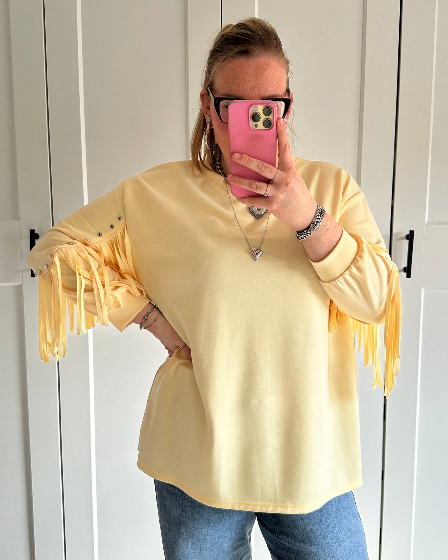 Franje sweater - geel