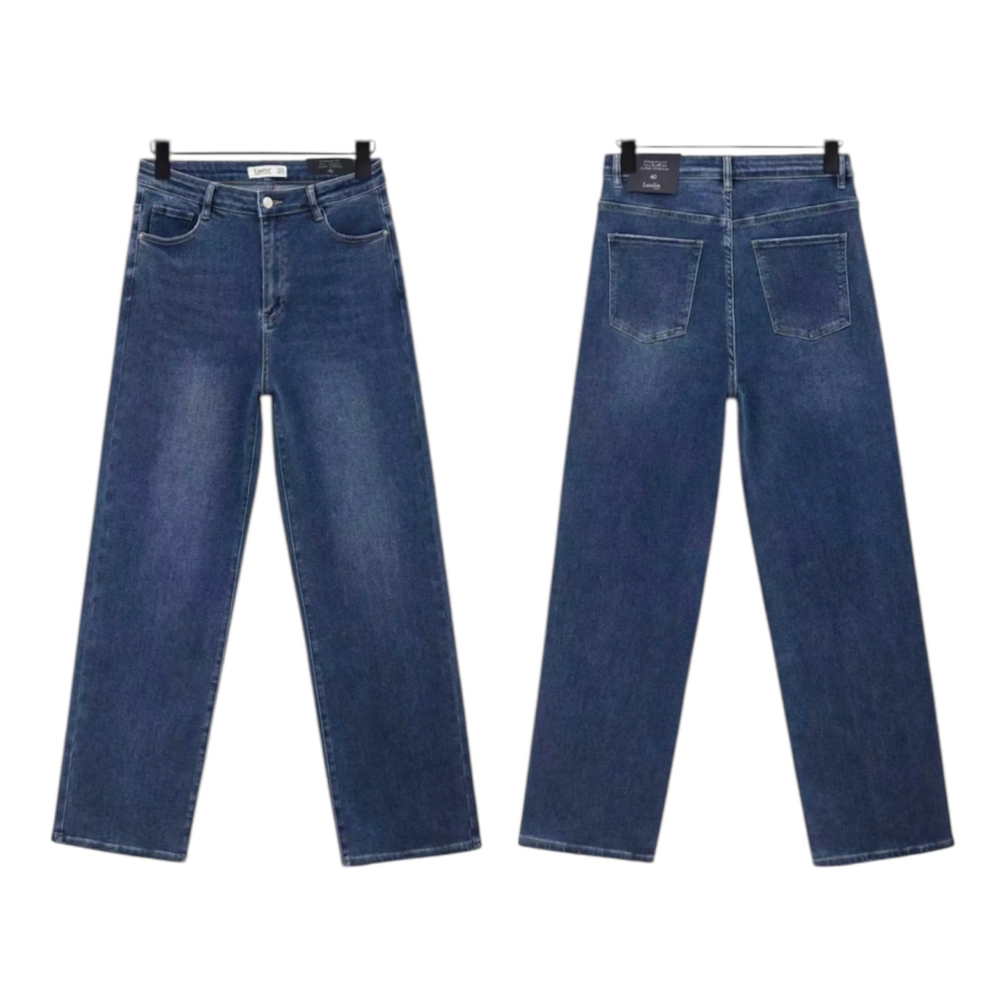 Jeans Laulia straight fit - blauw