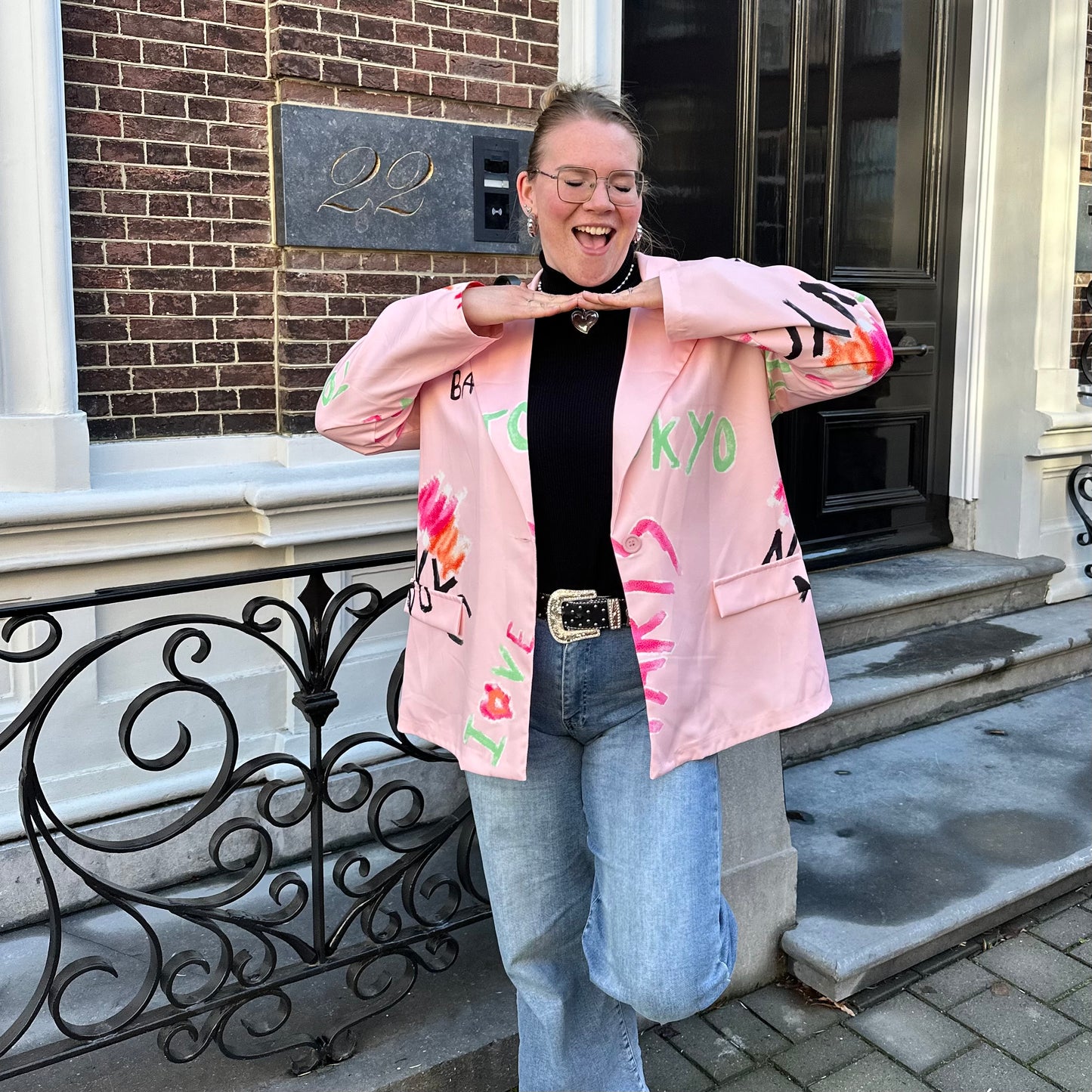 Blazer funky - roze