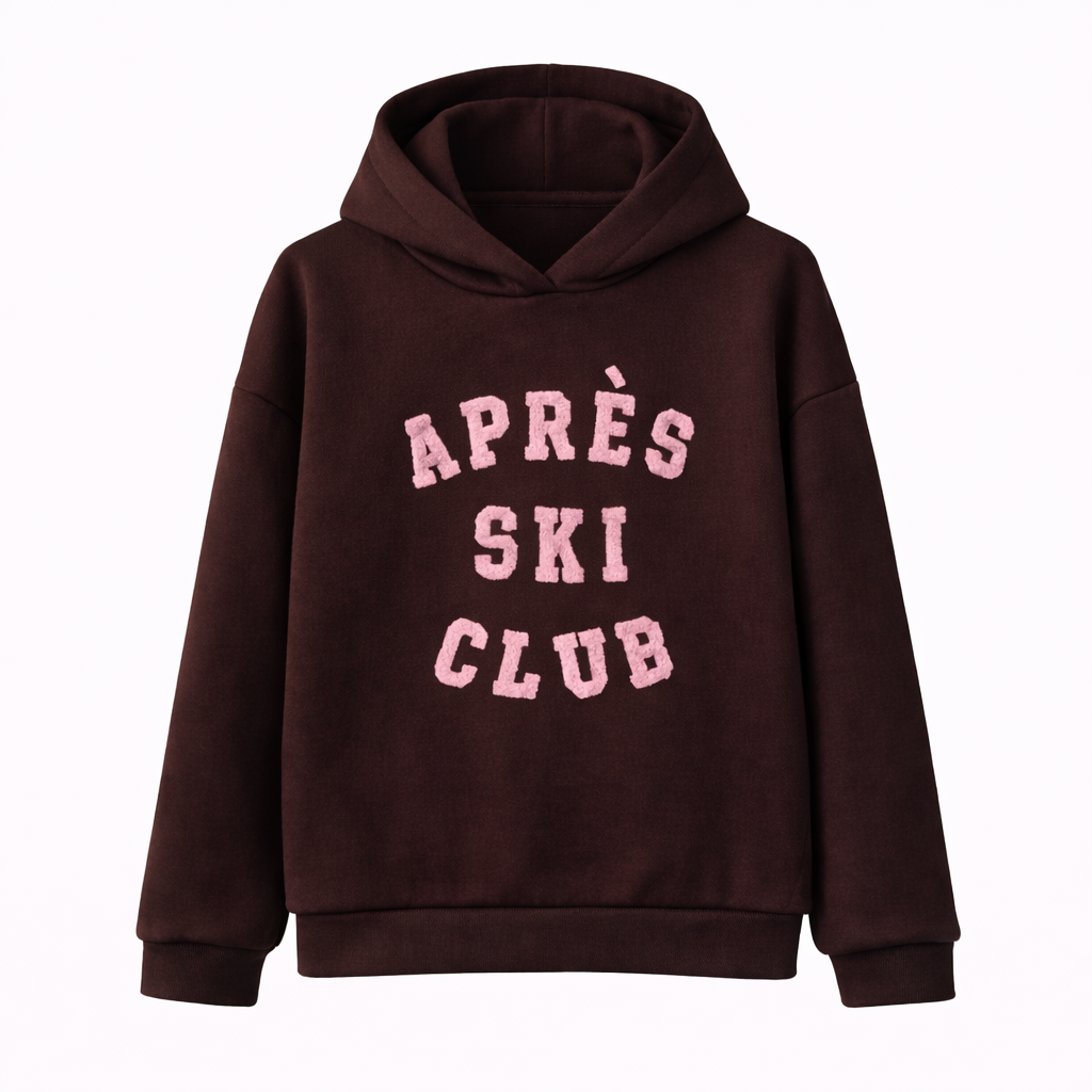 Hoodie Apres ski - Donker bruin