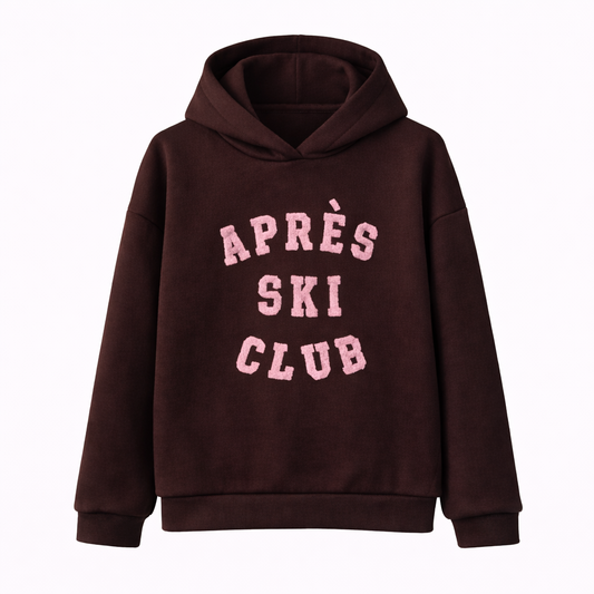 Hoodie Apres ski - Donker bruin