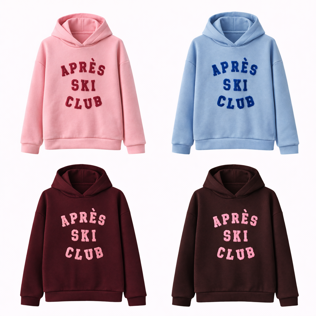 Hoodie Apres ski - roze