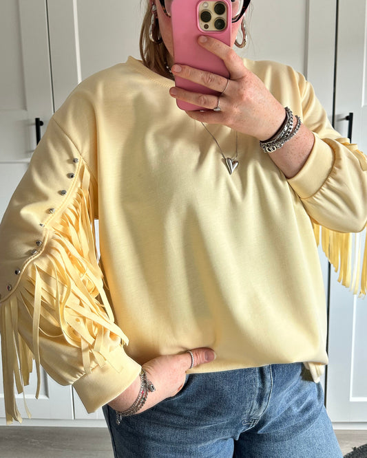 Franje sweater - geel