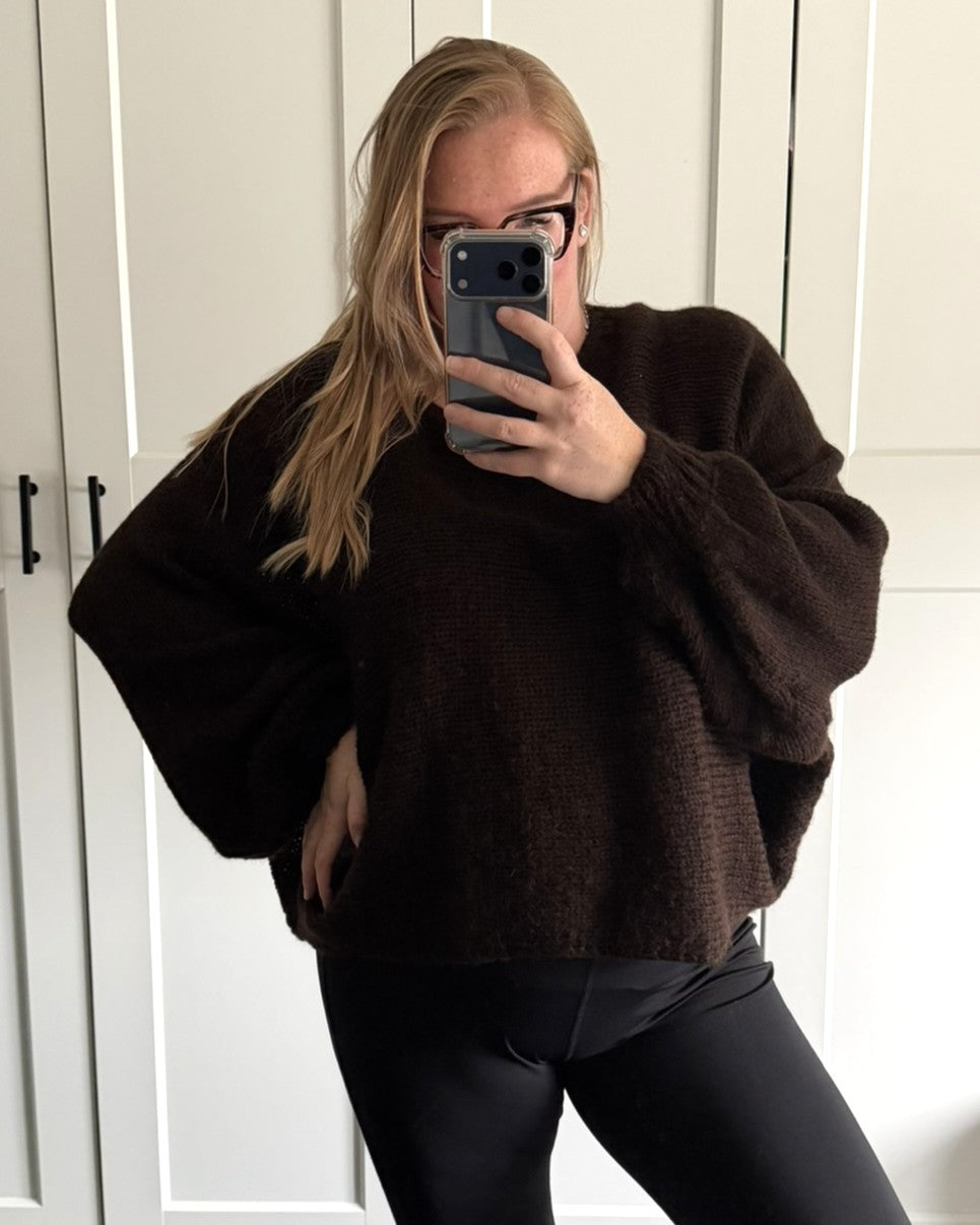Basic top Ro - donker bruin